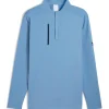 x AP Cloudspun Tech Quarter Zip Zen Blue