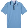 x AP Tipped Jacquard Polo Zen Blue