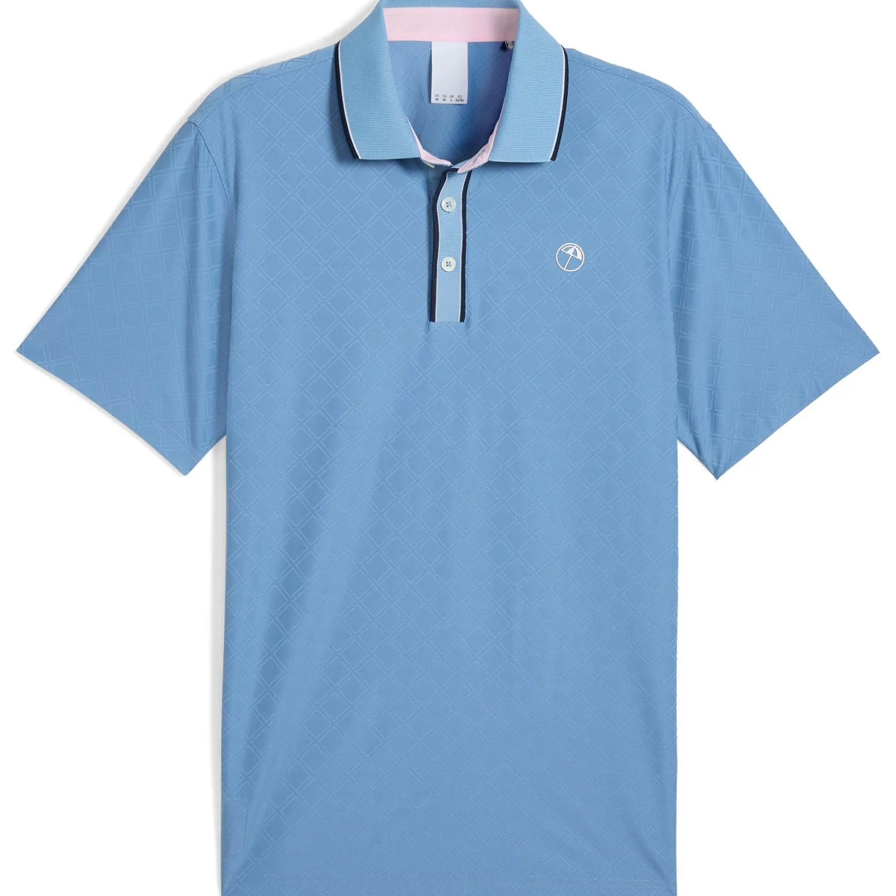 x AP Tipped Jacquard Polo Zen Blue