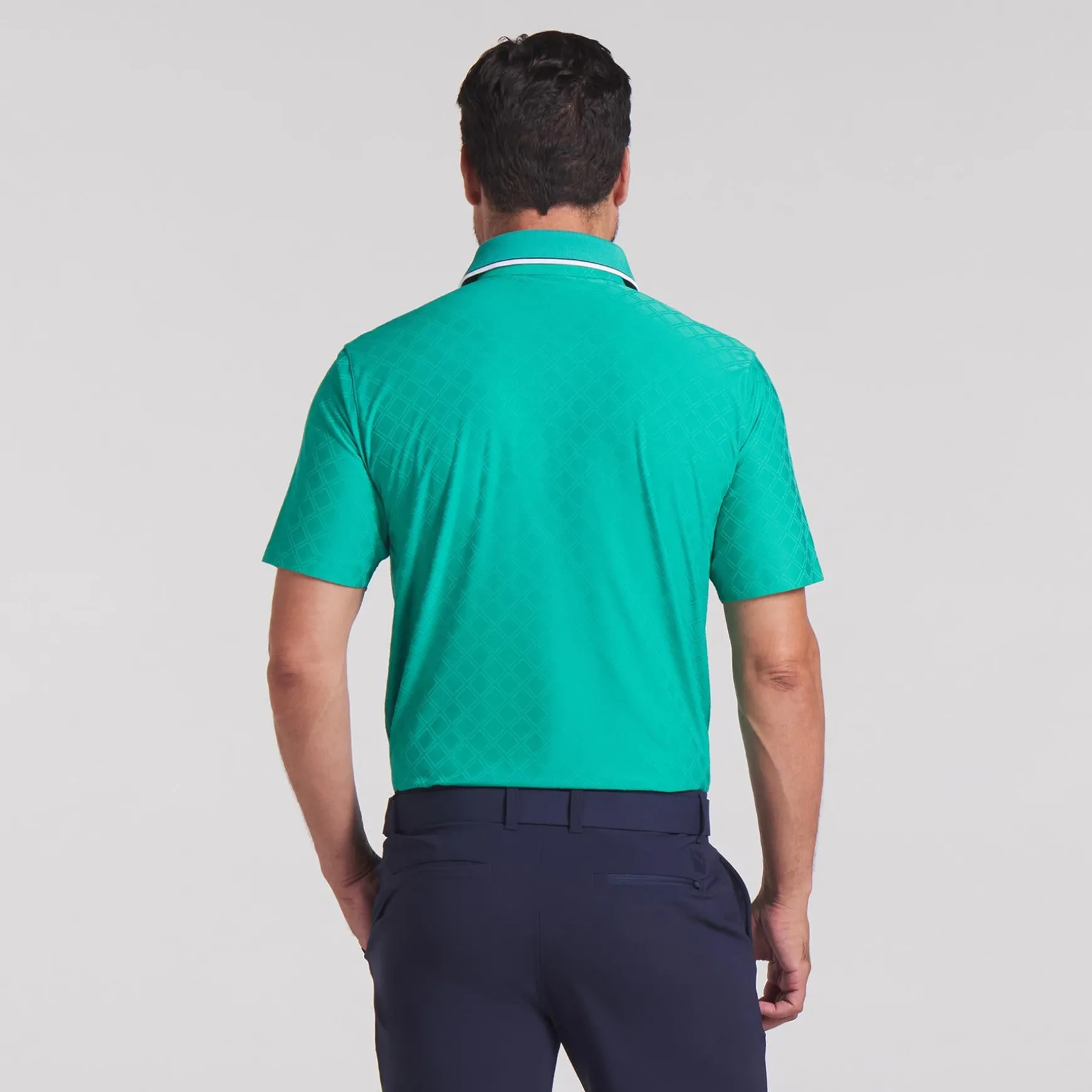 x AP Tipped Jacquard Polo Sparkling Green