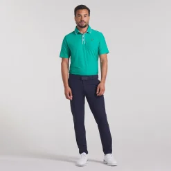 x AP Tipped Jacquard Polo Sparkling Green