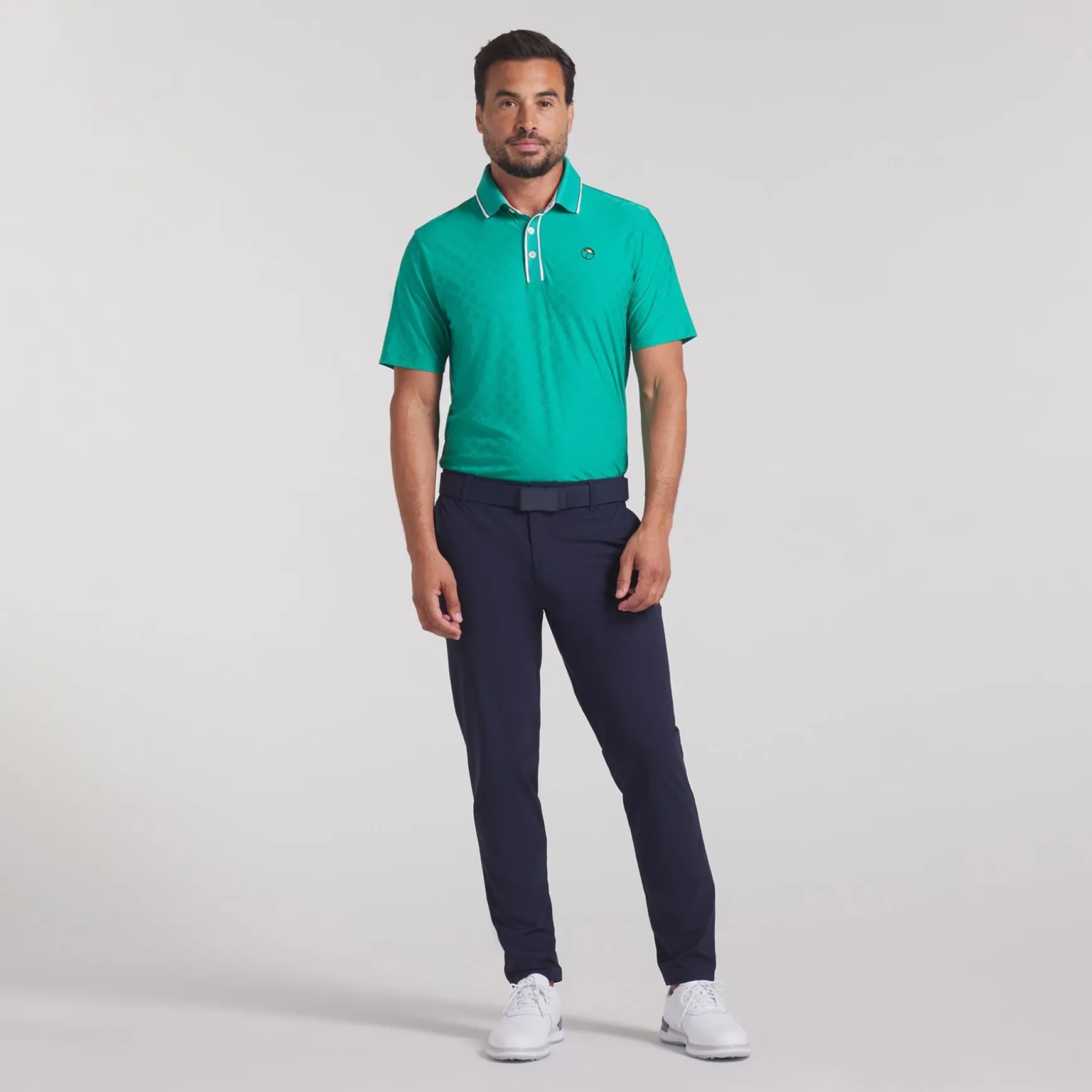 x AP Tipped Jacquard Polo Sparkling Green
