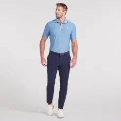 x AP Tipped Jacquard Polo Zen Blue